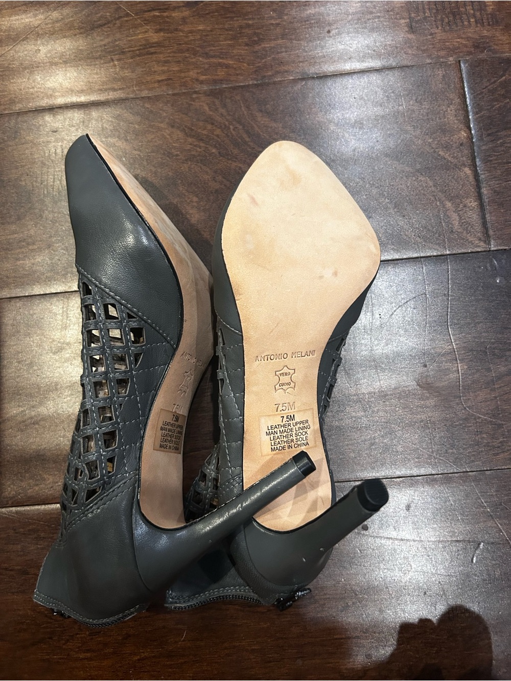 NEW! ANTONIO MELANI
•LATTICE CUT ANKLE BOOTS - Picture 2 of 3